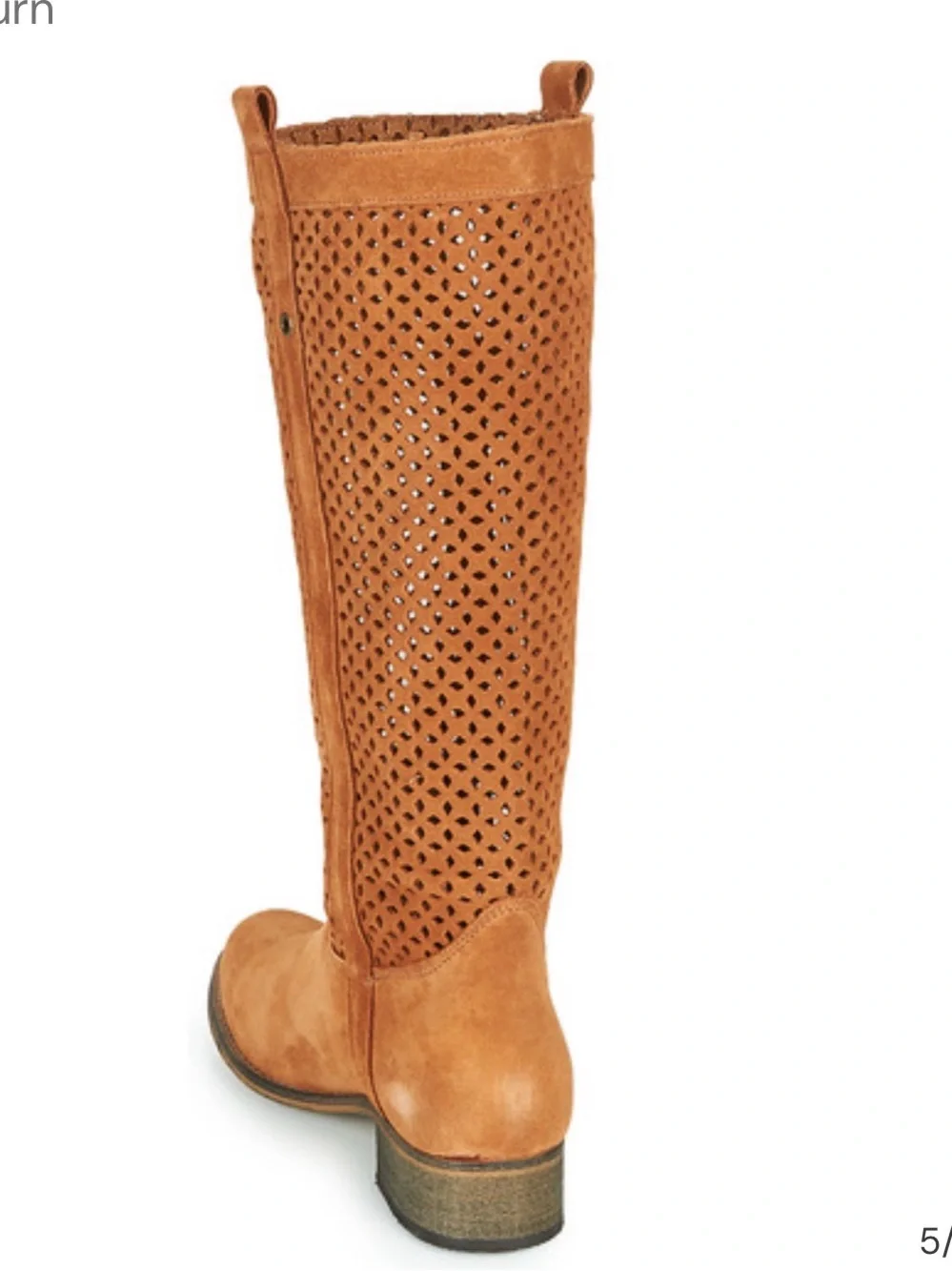Betty London Cognac Perforated Suede Knee Boots (NWOT) ***